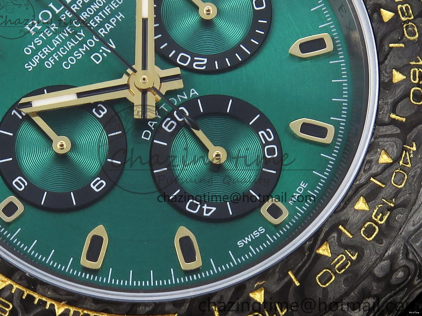 MiroTime 0407 TimelessDesign Daytona DIW Carbon YG Case and Bezel DIWF Edition Green Dial on Black Nylon Strap A 1883